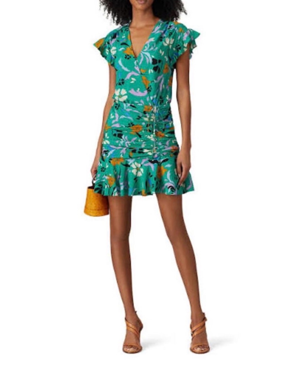 MRSP $598 Veronica Beard Green Printed Maria Dress